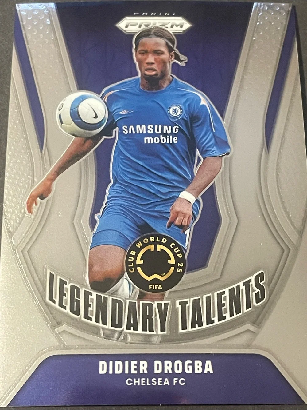 2025 Prizm Club World Cup #4 Didier Drogba Legendary Talents Chelsea FC Card